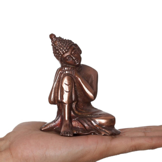 (By eCraftIndia) Brown Metal Resting Buddha On Knee at Rs.139