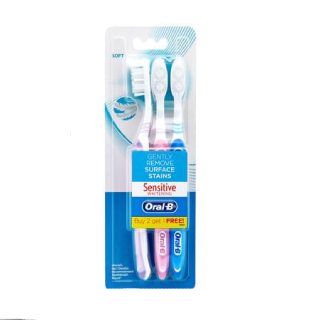Flat 15% OFF On Oral-b Sensitive Whitening Toothbrush Soft Buy 2 Get 1 Pack