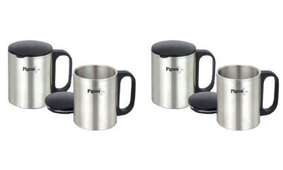Pigeon Stainless Steel Double Coffee Mug (Buy 1 Get 1)