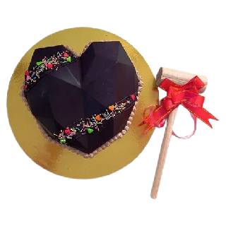 Valentine Chocolate Heart Pinata Cake at Rs 1274 (After Code 'GP15')
