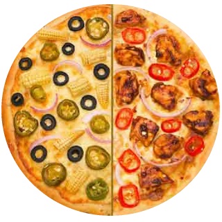 Half & Half Pizzas: Get 2 Different Variety in 1 Pizza, Starting at Rs.310