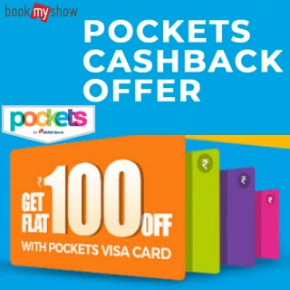 Pocket Cashback Offer on Bookmyshow: Flat Rs.100 Off On Bookmyshow Using Pockets App ( ICICI)