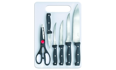 Prestige Tru-Edge Kitchen Knife Board Set, 7-Pieces