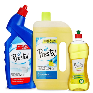 36% off on Presto! Combo (Toilet Cleaner 1 L + Surface Cleaner 975 ml + Dishwash Gel 750 ml)
