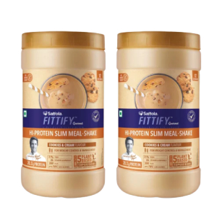 Pack of 2 Saffola FITTIFY Hi-Protein Meal Shake (420 gms) worth Rs. 1190 at Rs. 660  (Use coupon 'GET240OFFNOW')