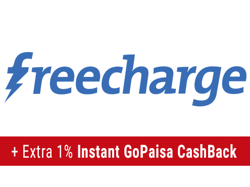 Recharge On Freecharge & Get Flat 1% Instant CashBack in GoPaisa A/C
