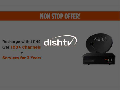 Recharge with Rs.1149, Get 100+ Channels & Services for 3 Years