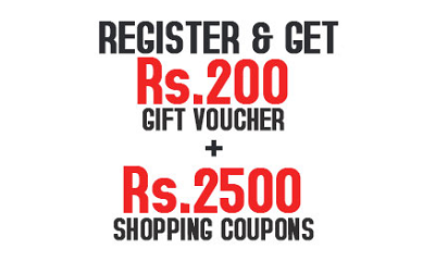 Register and Get 200 Gift Voucher & 2500 Coupons