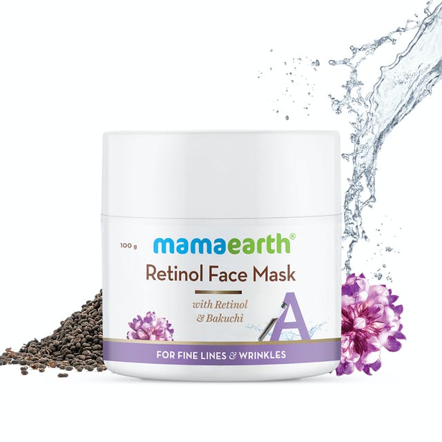 Mamaearth Retinol Face Mask with Retinol and Bakuchi for Fine Lines & Wrinkles - 100 g