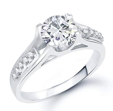 Up To 80% OFF On VK Jewels Glistening Rhodium plated solitare Ring