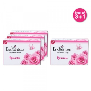 Enchanteur Perfumed Romantic Soap, 75gm, Pack of 3+1