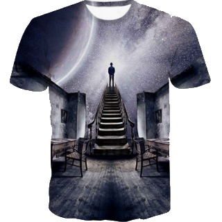 Rs.638 - Alisister Galaxy Space 3D Printed T-Shirt