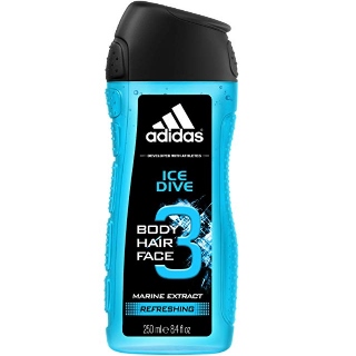37% off on Adidas Ice Dive 3 in 1 Body, Hair and Face Shower Gel for Him, 250ml