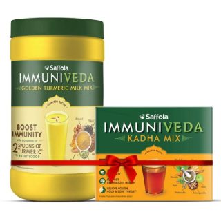 Immuniveda Golden Turmeric Milk Mix 400g + Immuniveda Kadha Mix 80g