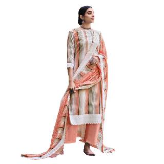 Flat 50% off on Peach Pure Cotton Salwar Suit