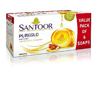 (Pack of 6) Santoor Bath Soap 125g at Rs 270