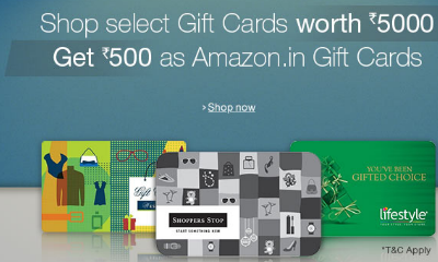 Shop Gift Card Worth Rs.5000 & Get Rs.500 As Amazon GC