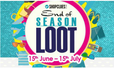 Shopclues End of Season Loot : Flat 40% - 90% Off