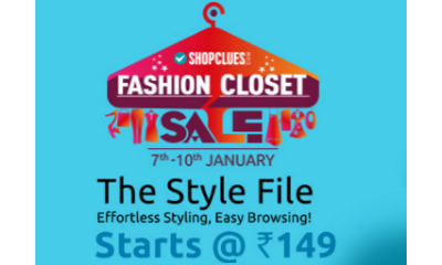 Shopclues Fashion Closet Sale Starts at Rs.149 (7th-10th Jan'16)