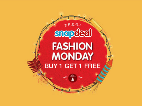 Snapdeal Fashion Monday - BUY 1 Get 1 FREE