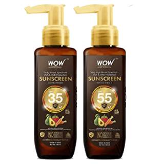Pack of 2 Wow Sunscreen at Rs 379 | MRP 798 (After Code: WOW & 5% Prepaid off)