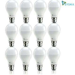 Syska 9-Watt Unbreakable LED Bulb (Pack of 12) Just Rs.809