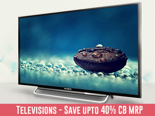 Televisions - Save Upto 40% CashBack On MRP