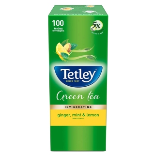 Tetley Green Tea Ginger Mint and Lemon 100 Tea Bags at Rs.282 (2.8 Per Tea Bag)
