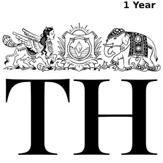 The Hindu Annual  Subscription at Rs.74/Month