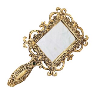 Worth Rs.600 Gold Polished Hand Mirror just Rs.125 (After Cashback)