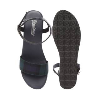 Upto to 30% Off On Roadster Women Navy Blue & Green Checked Flatforms