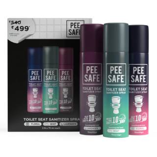 Toilet Seat Sanitizer Spray - 75ml- Pack of 3 (Mint, Lavender & Floral) at Rs.57 Each (After 5% prepaid off & GP Cashback)