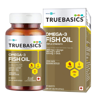 TrueBasics Omega-3 Fish Oil (60 Capsules) worth Rs.899 at Rs.419 (After GP Cashback)