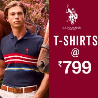 U.S.Polo Assn. T Shirts @ Rs.799 at NNNOW