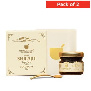 Buy Pack of 2 Shilajit Gold Dust – 20g each at Rs.377 (After using coupon 'GET15', 5% prepaid off & Rs.600 GP Cashback