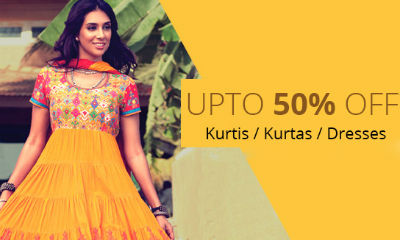 Upto 50% Off On Kurtas/Kurtis/Dresses