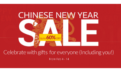Upto 60% Off - Chinese New Year Sale