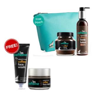 Mcaffeine Body Lotion & Body Scrub Kit at Rs 675 + Free Face Glow Kit worth Rs 399