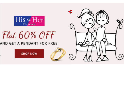 Valentine Special: Flat 60% Off + Get Free Pendent