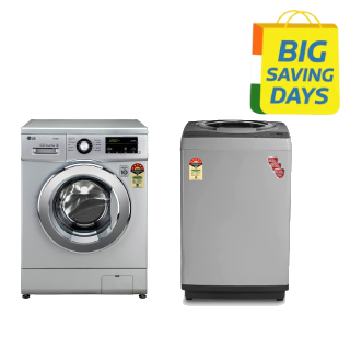 LG 6.5 Kg 5 Star Inverter Fully-Automatic Front Loading Washing Machine at Rs.25990 + Extra 10% Bank Dis.