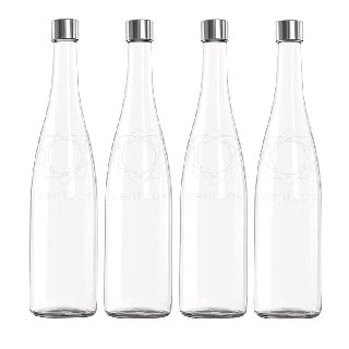 (Pack of 4) Flat 17% off on Avvic Mart Glass Water Bottle