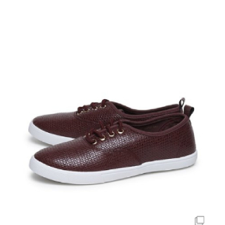 LUNA BLU by Westside Berry Snake Patterned Sneakers Worth Rs.999 at Rs.599