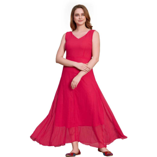 Flat 69% off on westturn  Women Maxi Pink Dress