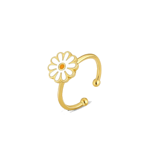 Golden White Daisy Spin Ring at Rs 1599 + Flat 10% GP Cashback (Use Code: GDA-R0389)