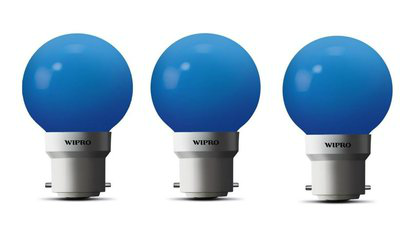 Wipro Safelite N10004 B22 0.5-Watt LED Night Lamp (Blue, Pack of 3)