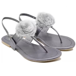 Myra  Women Silver Flats Sandal at 67% off