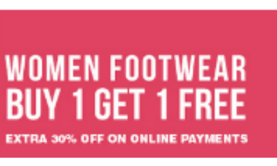 Women Footwear Buy 1 Get 1 Free