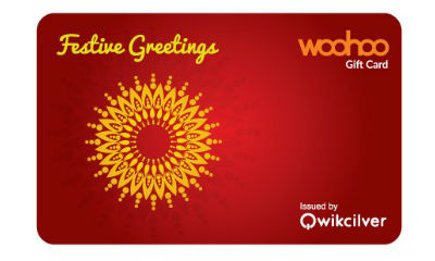 Woohoo Gift Card (Festive Greetings) + Free Rs. 200 Amazon GV