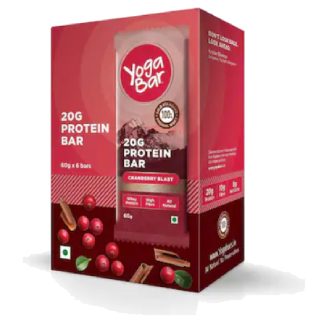 Yoga Bar 20 g Protein Bar, Chocolate Cranberry (6 x 60 g) at Rs.629