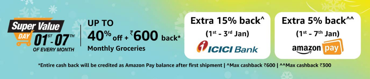 Amazon Super Value Days Get Up To 50 Extra 10 Off On Sbi Cards 4 Gp Rewards